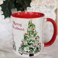 Christmas Joy Mug with Red Speckles
