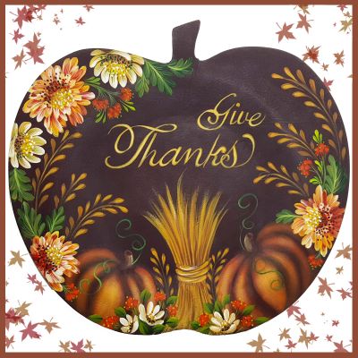 Give Thanks Pumpkin Plate