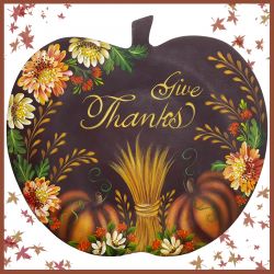 Give Thanks Pumpkin Plate