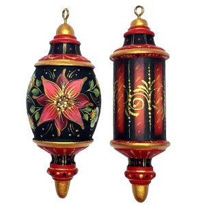 Poinsettia Ornament Set