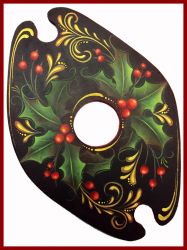 Holly and Berries Wine Glass Holder